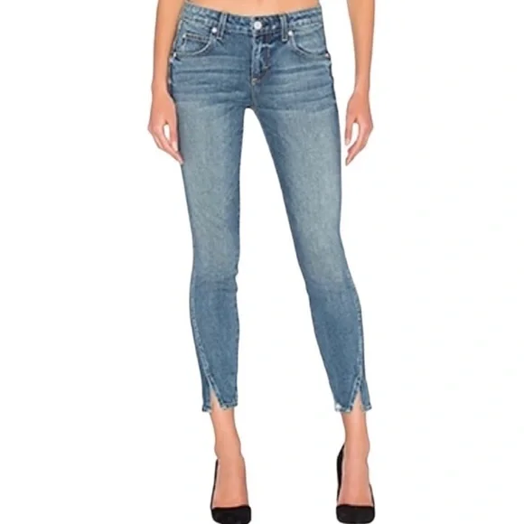 AMO twist with fray skinny mid rise jeans - Picture 1 of 6